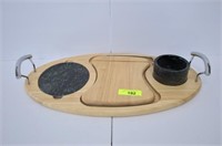 Wooden and Marble Sewing Dish