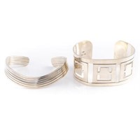 STERLING BANGLE BRACELETS (2)