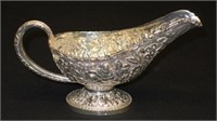 STERLING REPOUSSE GRAVY BOAT