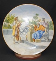 EARLY ITALIAN MAJOLICA CHARGER PAINTED CERAMIC