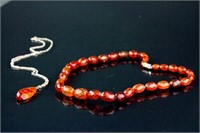 2 PC Chinese Amber Necklace