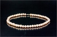 Chinese Pink Pearl Necklace