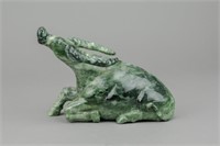 Chinese Green Jadeite Carved Water Buffalo