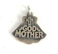 James Avery Sterling Silver God Mother Charm