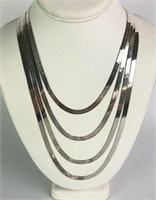 Sterling Silver Herringbone Necklaces