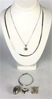 Sterling Silver Necklaces, Earrings, Bracelets &