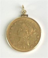 1894 Liberty $10 Gold Coin in 14K Gold Frame