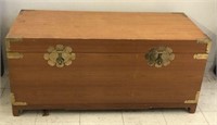 Cedar Trunk with Metal Asian Accents