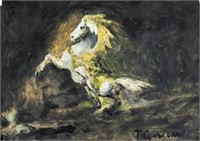 Theodore Gericault French Romanticist Tempera Oil
