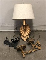 Metal Wall Mount Candle Holders and Wall Lamp