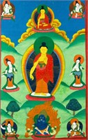 Nepalese Tanka Painting on Textile