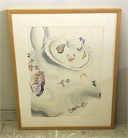 Framed Teapot Watercolor Signed by Edward Earle
