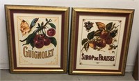 Framed Fruit Prints