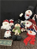 Stuffed Santas & Snowmen, Hanging