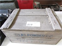Wooden Altas Powder Box.