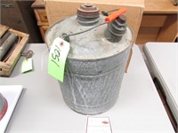 5 Gal Galvanized Gas Can.