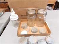 Cannon jars with zinch lids.