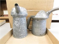2 Galvanized Oil Cans.
