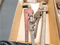 4 Pipe Wrenches.