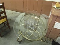 Glass top coffee table and end tables.