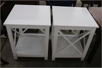 PAIR OF MODERN END TABLES 20"X20"X25"