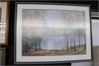 FRAMED POND PRINT 42"X32"