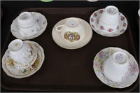 5 ASSORTED CUPS AND SAUCERS