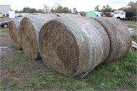 (6) 2020 3Rd Crop Grass & Clover Round Bales