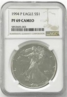 1994-P PF69 Cameo $1 Silver Eagle.