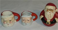 Very old Mini Santa mugs and a Santa figure