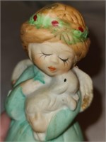Precious very old bell Angel with a lamb 4"