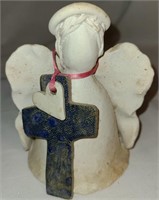 Handcrafted Pottery Angel 3.75" signed and numberd
