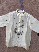 Vintage women’s Silk Embroidered T-shirt/Blouse