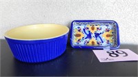 POTTERY TRAY MADE IN MEXICO 6" & DISH MADE IN