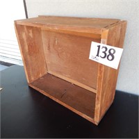 OLD WOODEN CRATE 22 X 18 X 8