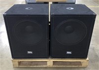 Pair of Aftershock 18 Powered Pro Audio Subwoofer