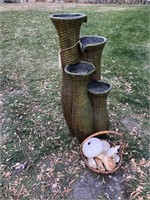 Water Feature & basket of shells