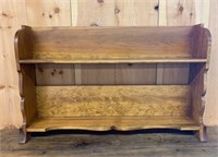 Pine Two Shelf Hanging Pail or Plate Rack