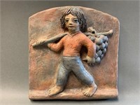 Hand Sculpted Stoneware Tile