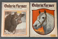 Pair of 1929 and 1930 Ontario Farmer Magazines