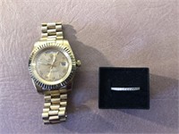 Ring16 stones&Rolex Watch, not authenticated,as is