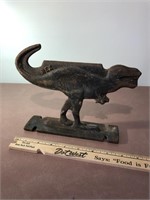 Dinosaur cast iron bootscraper