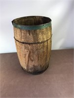 Wood Barrel, 18" high