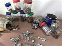 Assorted nuts/bolts/lag bolts/screws/staples