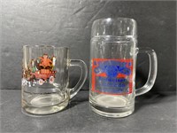Budweiser glass stein & Clydesdales mug