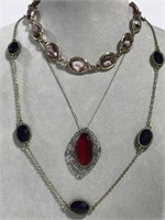 Vintage jeweled necklace collection