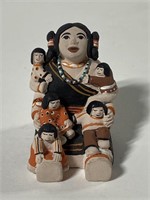 Pueblo Indian storyteller mother & children figure