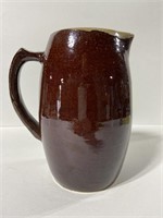 Antique Bennington Rockingham glaze brown pitcher
