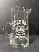 Gordon’s distilled London dry gin glass pitcher