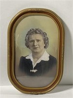 Antique 1920s framed lady picture